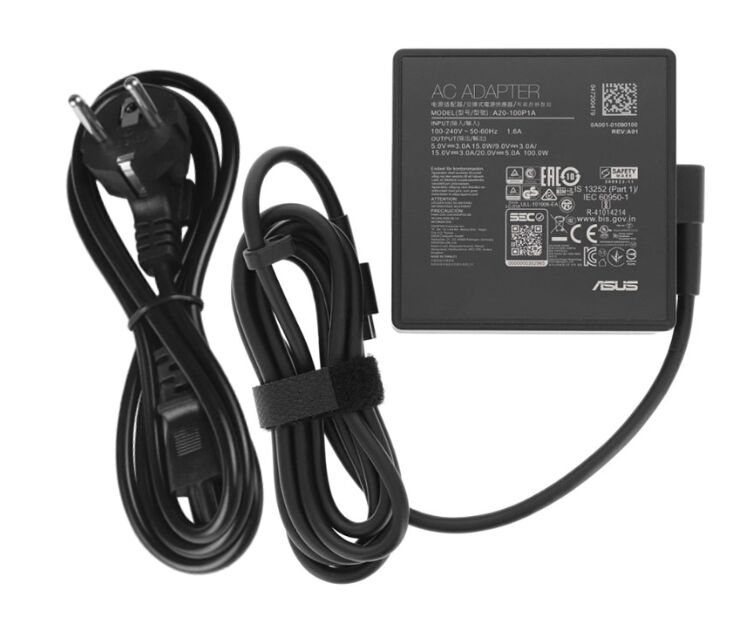 Original 100W USB-C Asus A20-100P1A Chargeur AC Adaptateur + Cable Gratuit