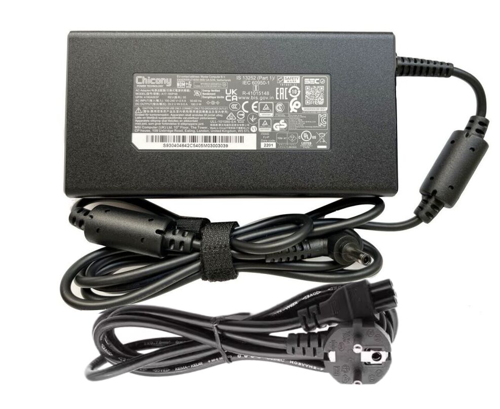 Original 20V 9A 180W MSI Katana GF76 11UEK Series Chargeur AC Adaptateur