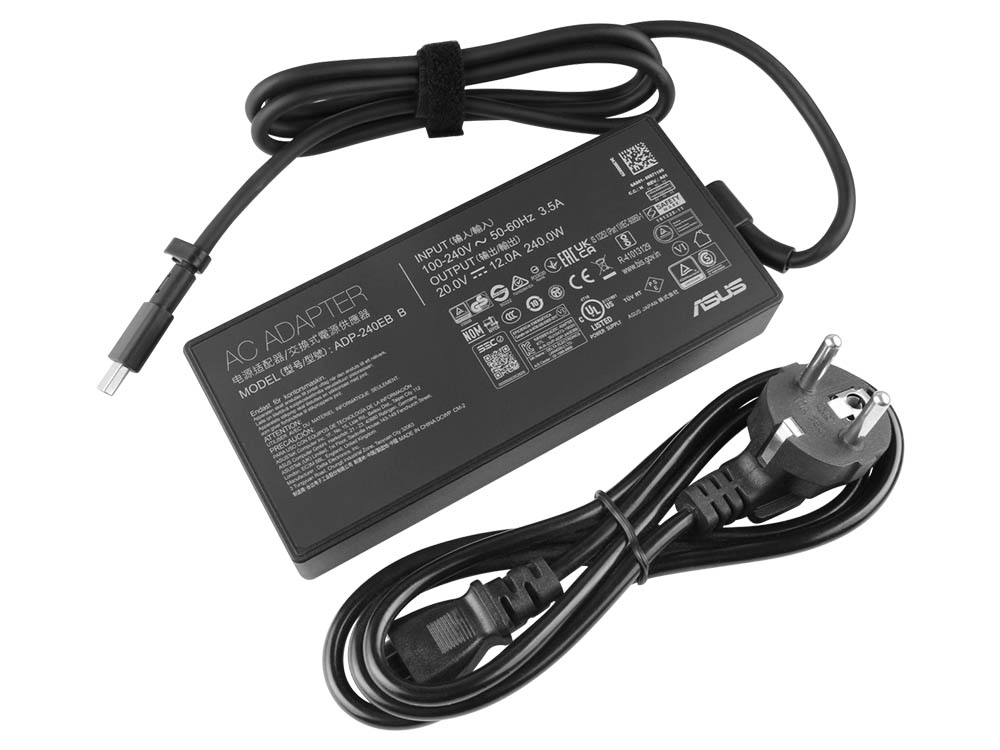 Original 20V 12A 240W Asus ROG Zephyrus G16 (2024) GU605MZ-XS96 Rectangle Conn Chargeur