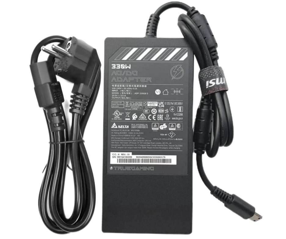 Original 20V 16.5A 330W MSI Titan GT77 HX 13VH-046US 13VI-042US Chargeur AC Adaptateur