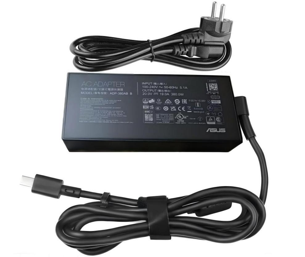 Original 20V 19A 380W Asus ROG Strix SCAR 18 (2025) G835 Rectangle Conn Chargeur AC Adaptateur