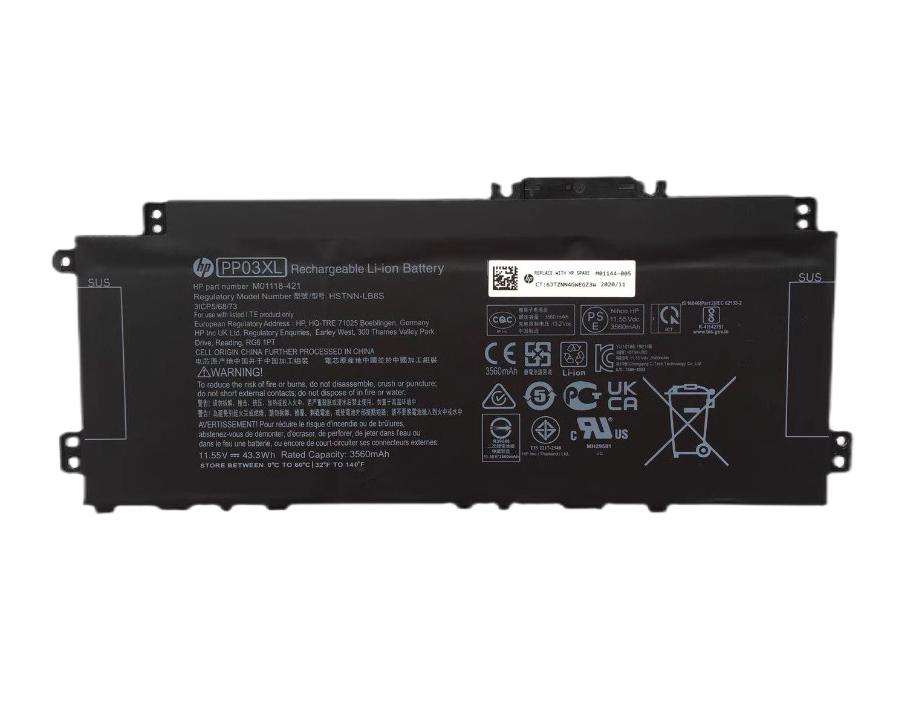 Original 3560mAh 43.3Wh HP Pavilion 15-eh0002nb 15-eh0020na 15-eh0049ur Batterie