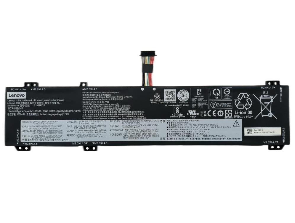 Original 5182mAh 80Wh Lenovo Legion 7 16IAX7 82TD008AFR Batterie