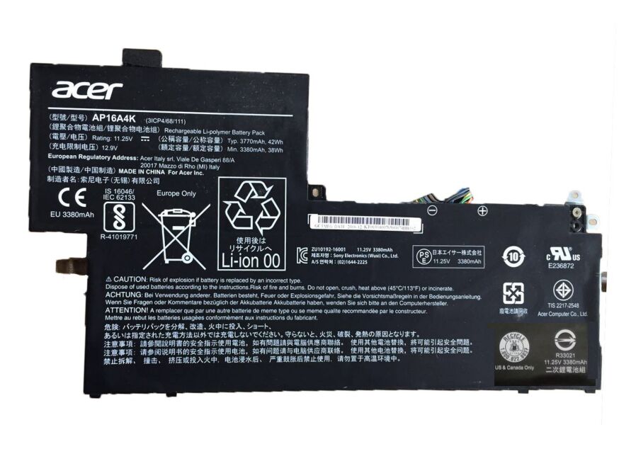 Original 3770mAh 42Wh Acer Swift 1 SF113-31-P13P Batterie