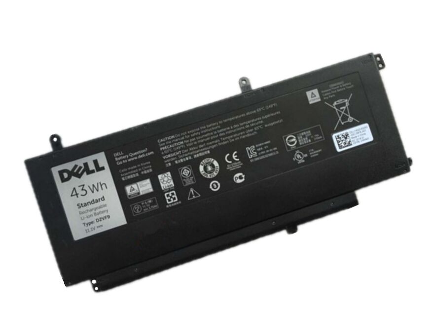 Original 4-Cellules 43Wh Dell D2VF9 Batterie