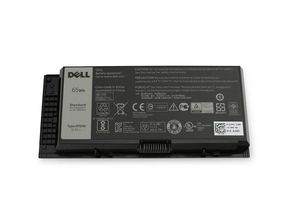 Original 6 Cellules 65Whr Dell Precision M4800-6112 Batterie