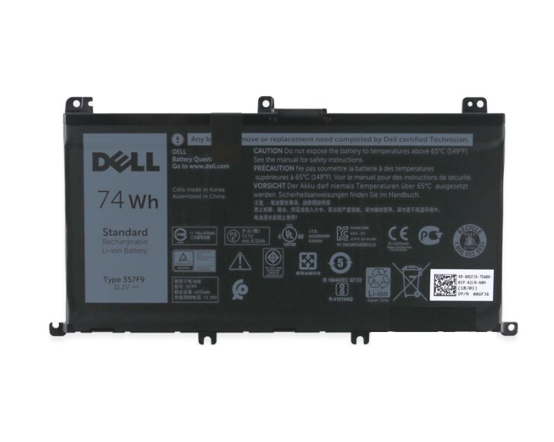 Original 6400mAh 74Wh Dell Ins 15PD-6648B Batterie