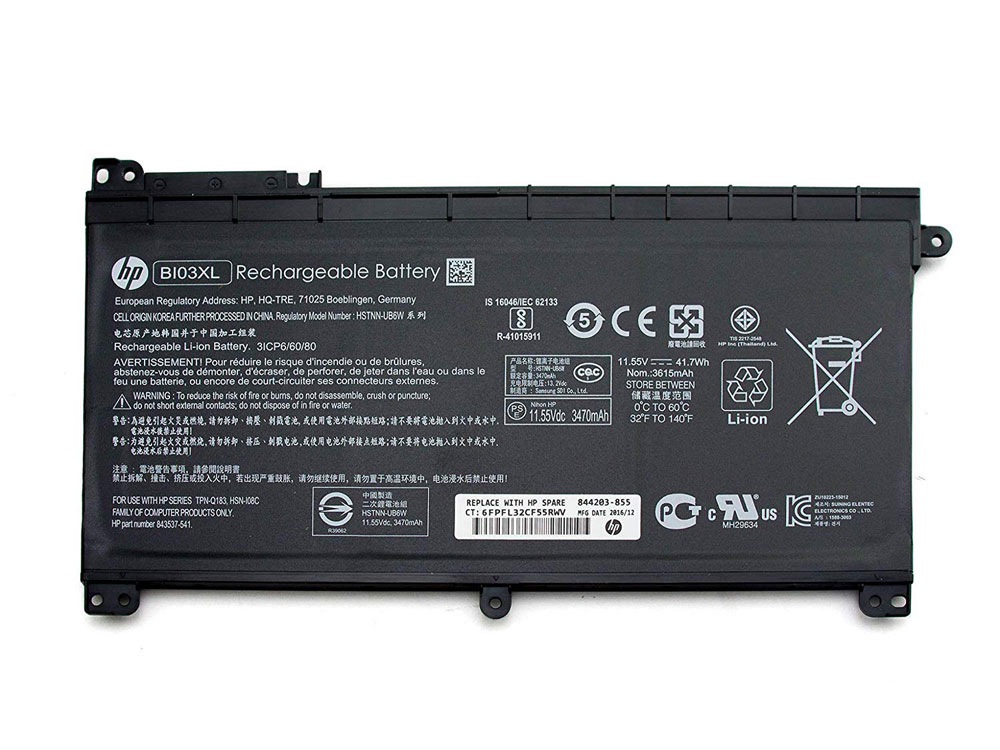 Original 3470mAh 41.7Wh HP Pavilion x360 13-u170nb 13-u102nd Batterie