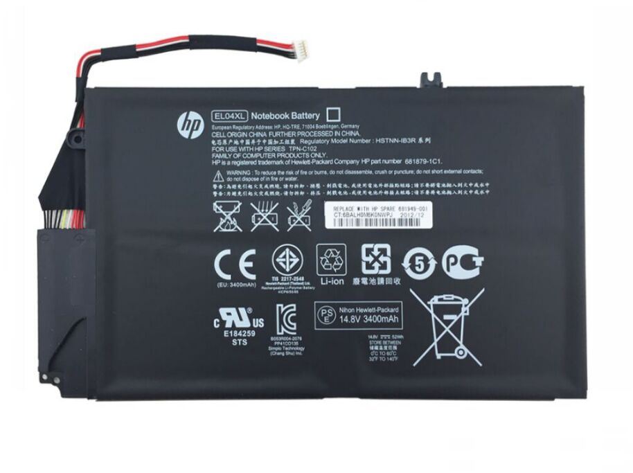 Original 52Wh HP Envy TouchSmart Ultrabook 4-1130eb Batterie