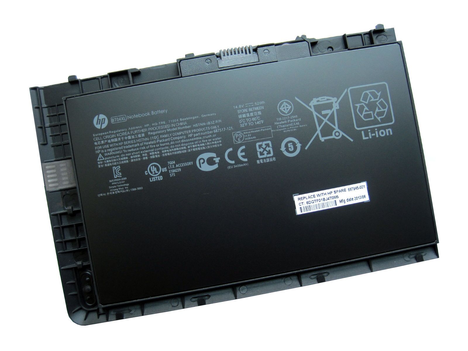 Original 52Whr Batterie HP EliteBook Folio 9470m-11019000030