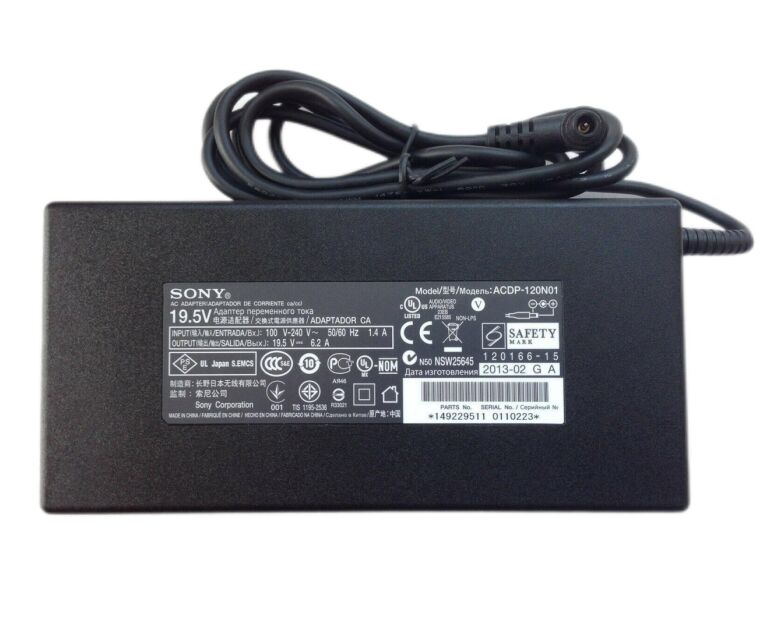 Original 120W Sony KD-43XE7088 KD43XE7088 Chargeur AC Adaptateur